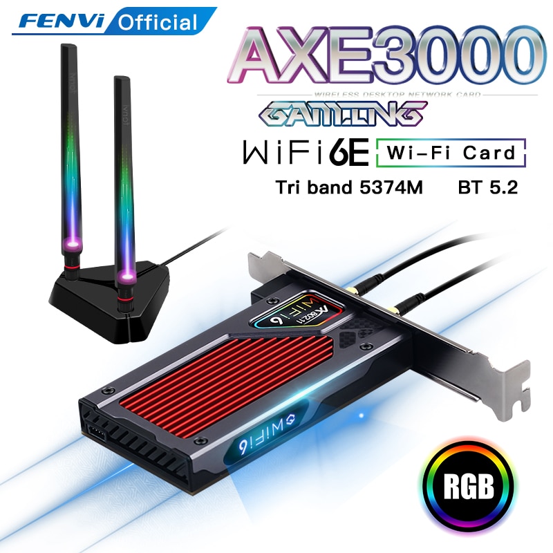 Fenvi FV-AXE3000  6E AX210  5.2  5374Mbps 2.4G/5GHz/6G  802.11AX/AC PCIExpress Ʈũ ī 